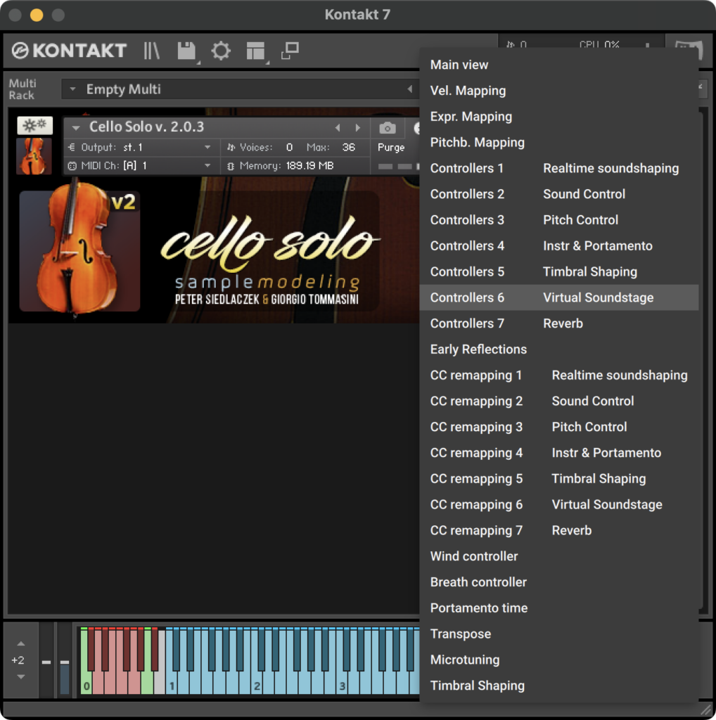 GUI - Solo Cello - Main Menu